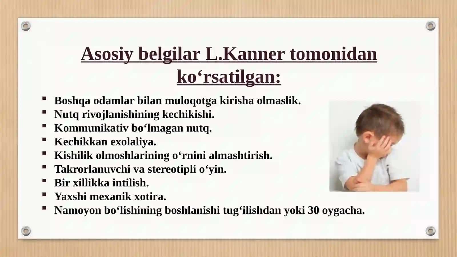 Autizm sindromli bolalar bilan olib boriluvchi korreksion-rivojlantiruvchi ish mazmuni 3