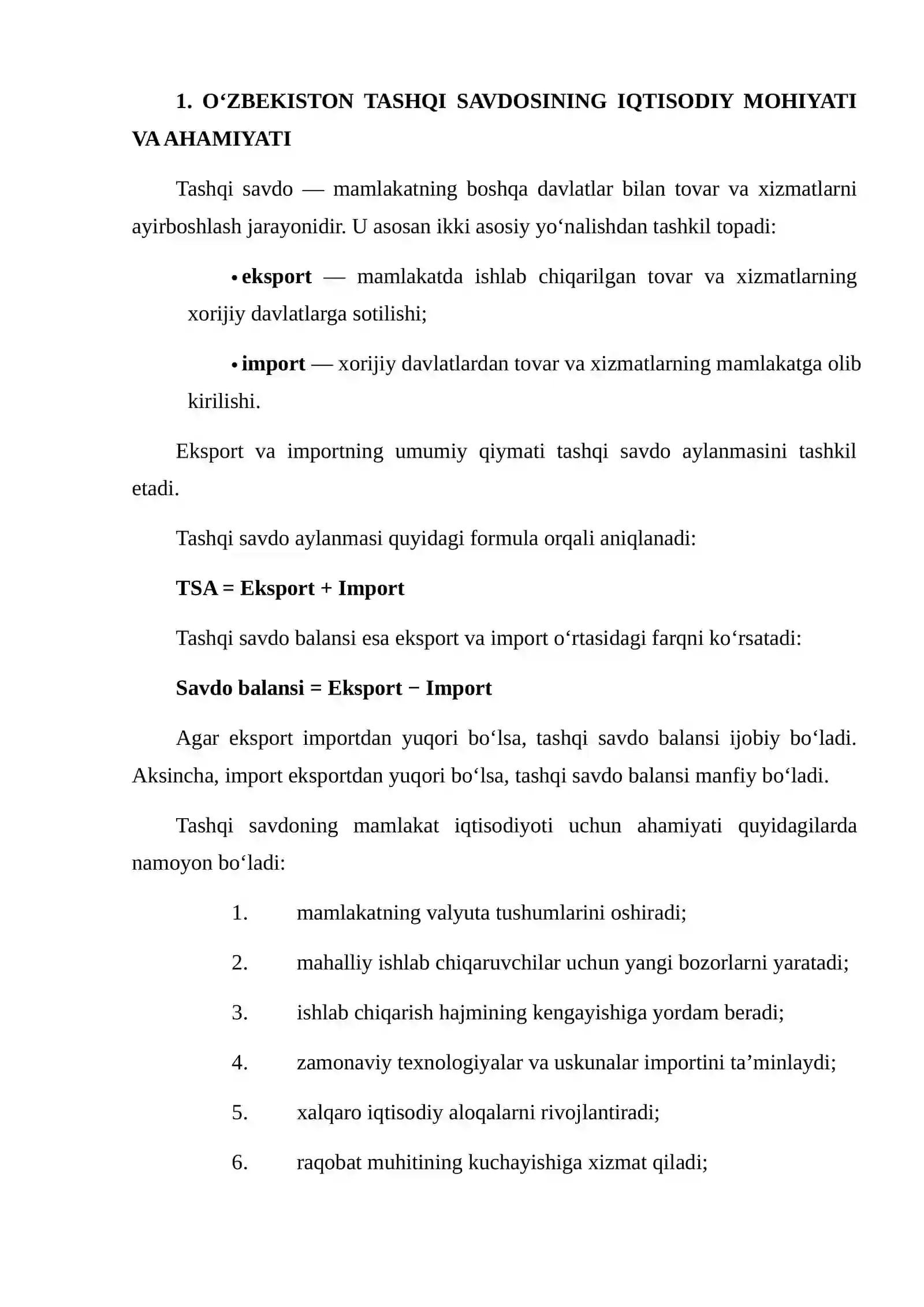 O‘zbekistonning Tashqi Savdo Ko‘rsatkichlari Bo‘yicha Statistik Ma’lumotlar Asosida Diagrammalar Tayyorlash 3