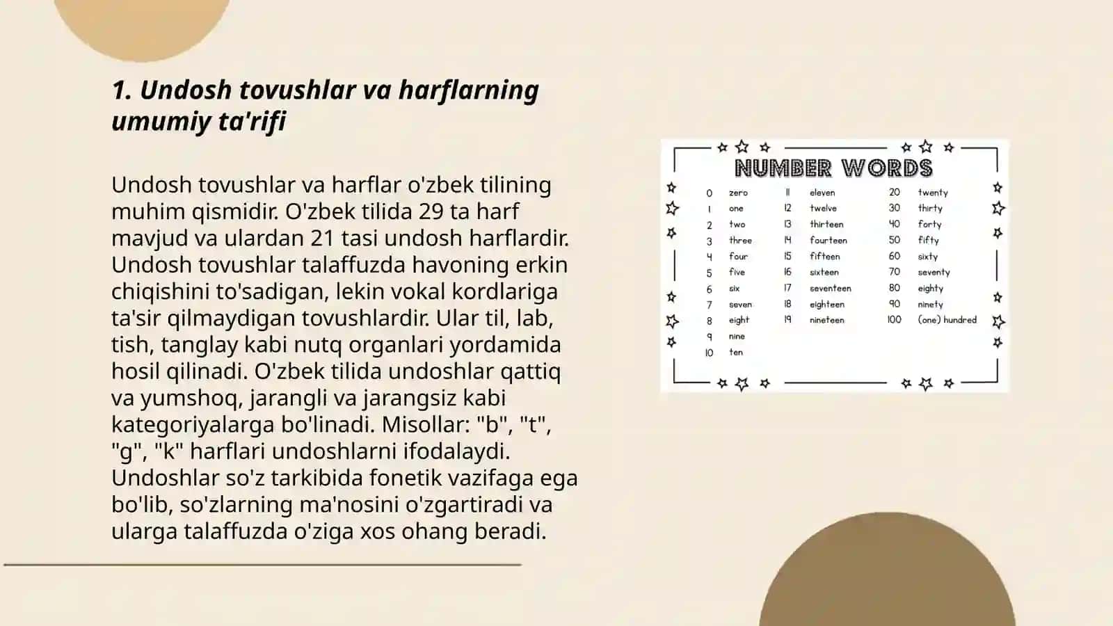 Undosh tovushlar va harflar 3