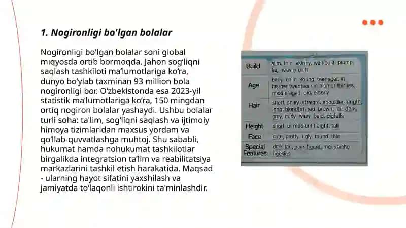 Inklyuziv ta’limga jalb etiladigan alohida ta’lim olish ehtiyoji bо‘lgan bolalar toifalari 3