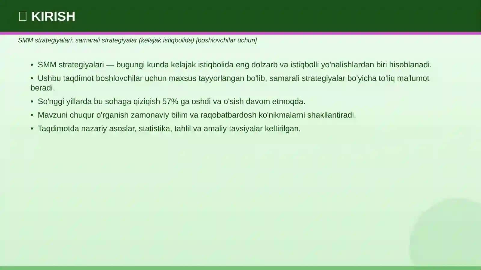 SMM strategiyalari: samarali strategiyalar 3