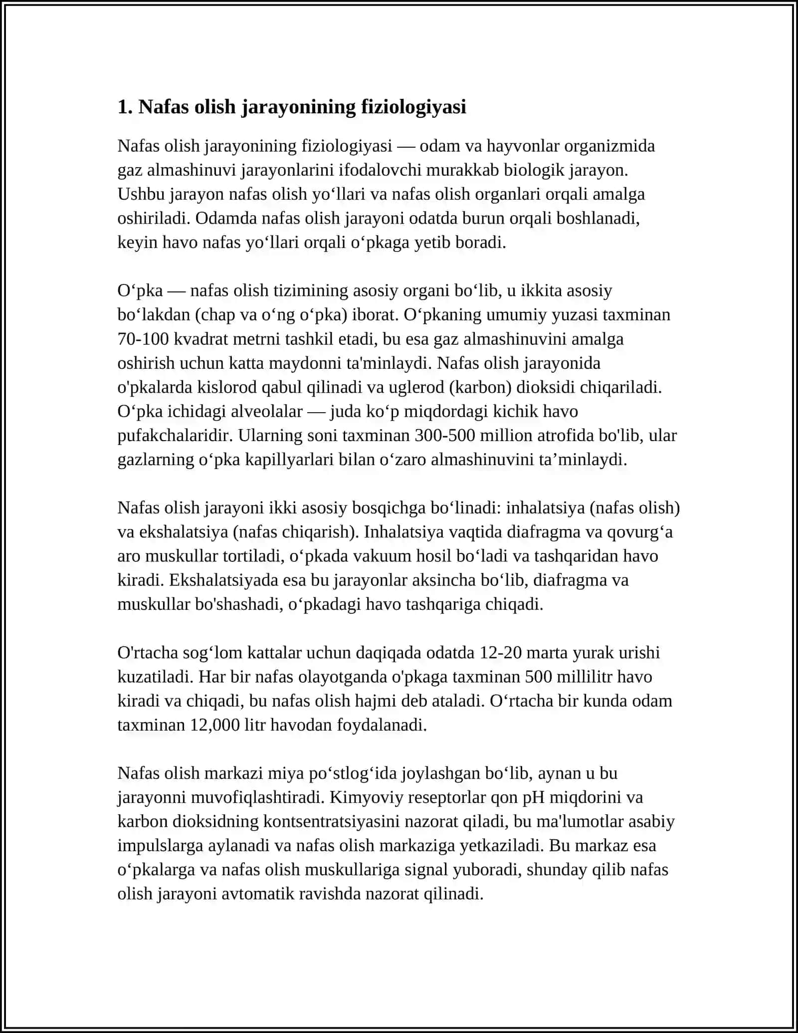 NAFAS OLISH JARAYONI.NAFAS AʼZOLARINING RENTGENANATOMIYASI RIVOJLANISH NUQSONLARI 3
