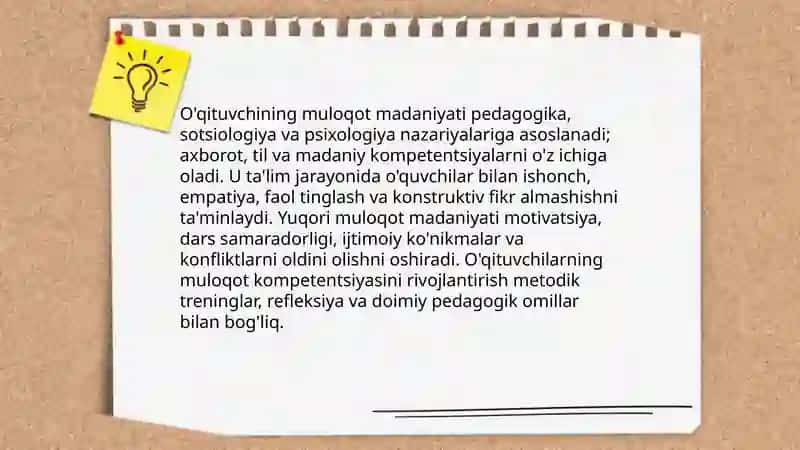 O'qituvchi va o'quvchi o'rtasida ishonchli aloqani shakllantirish psixologiyasi 3