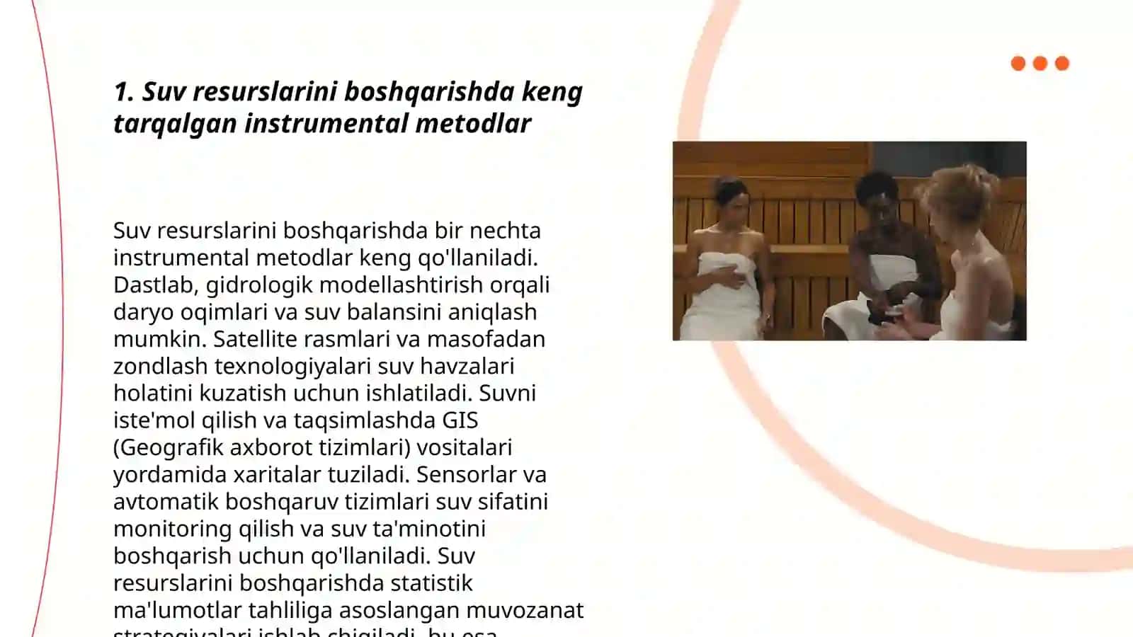 Suv resurslarini boshqarishda keng tarqalgan instrumental metodlar 3