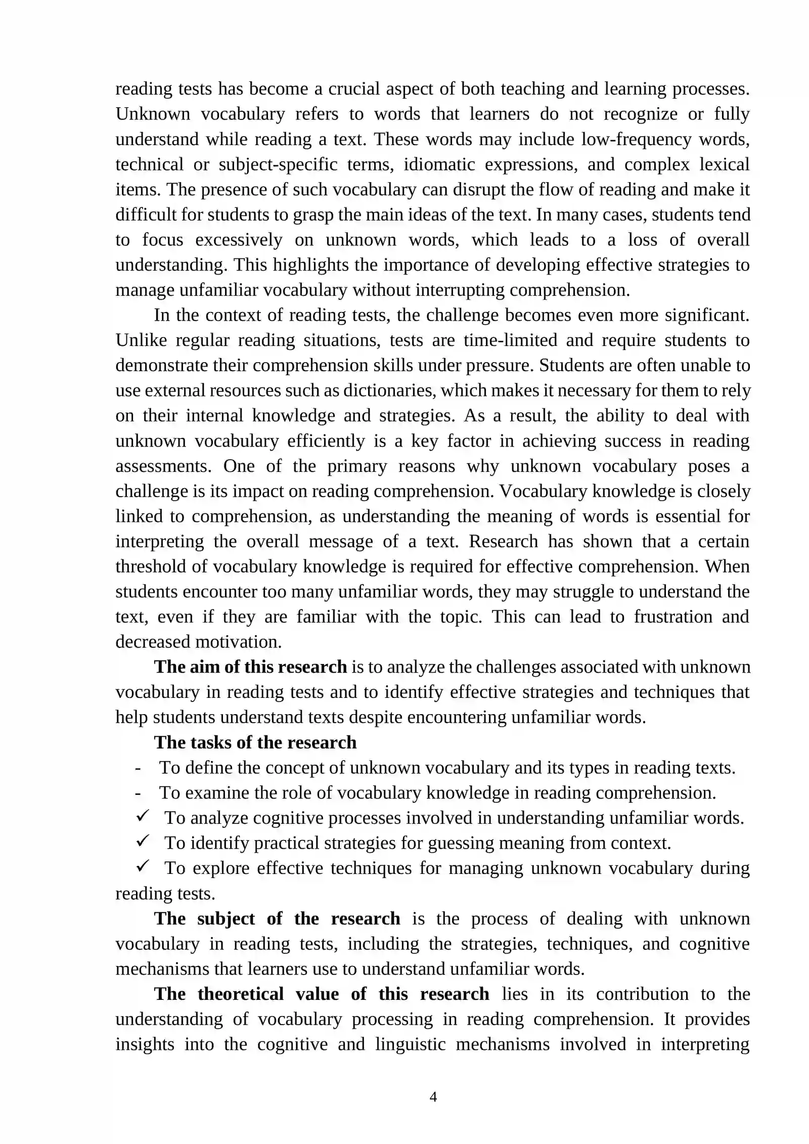 Dealing with unknown vocabulary in reading tests 3