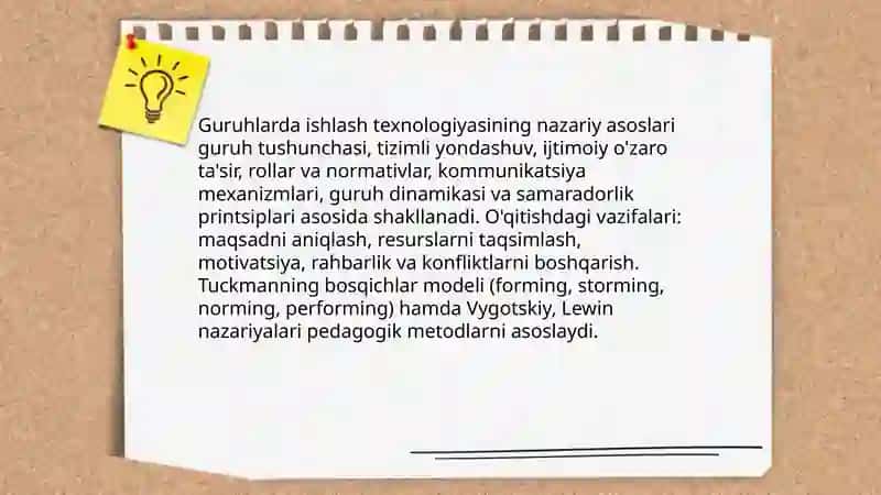 Guruhlarda ishlash texnologiyasi 3