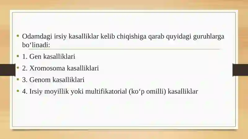 Irsiy gen kasalliklari 3