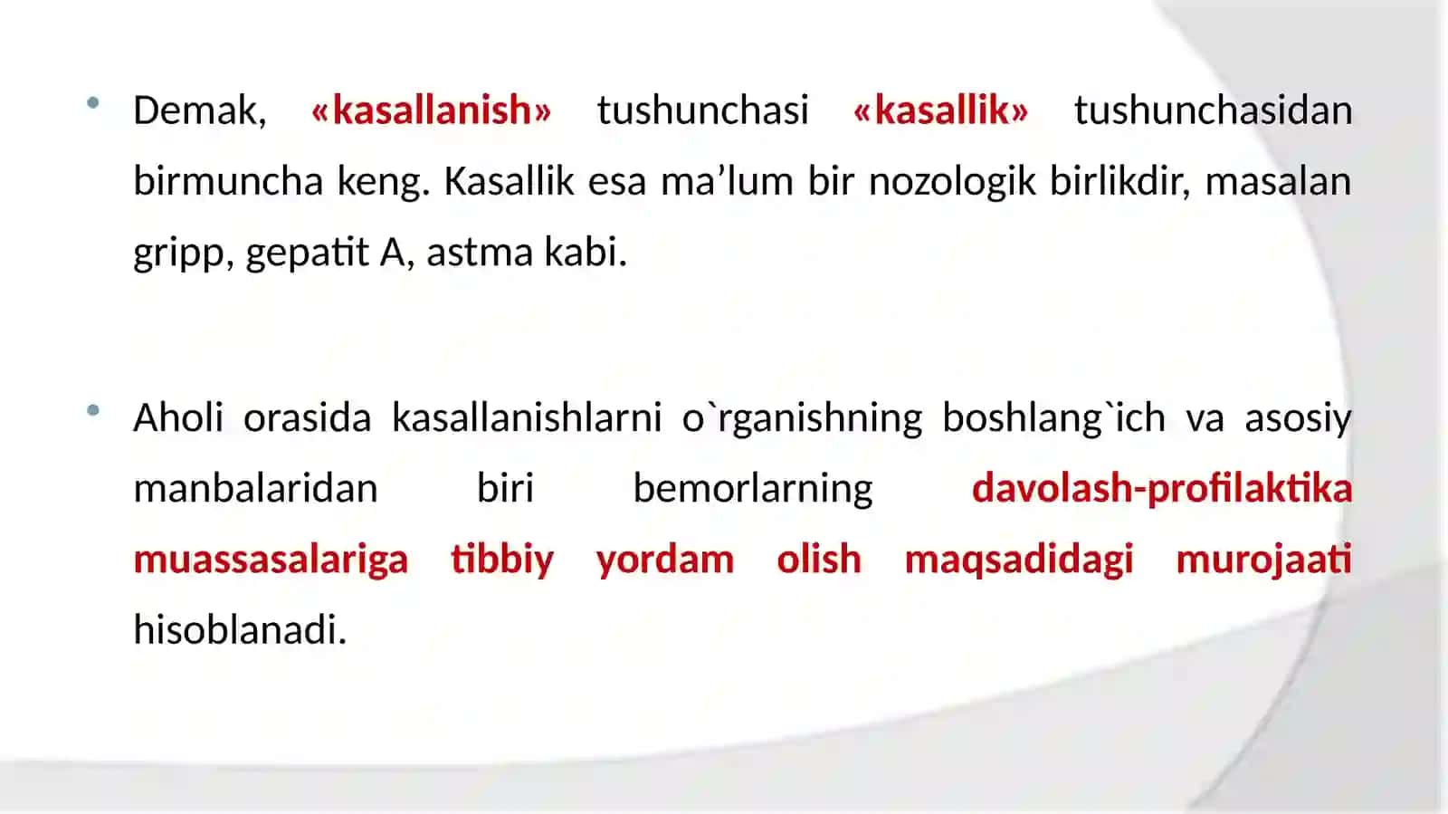 Aholi kasallanishi va uni o`rganish usullari, tibbiy-ijtimoiyqirralari.Jismoniyrivojlanish.Xalqarokasalliklartasnifi 3