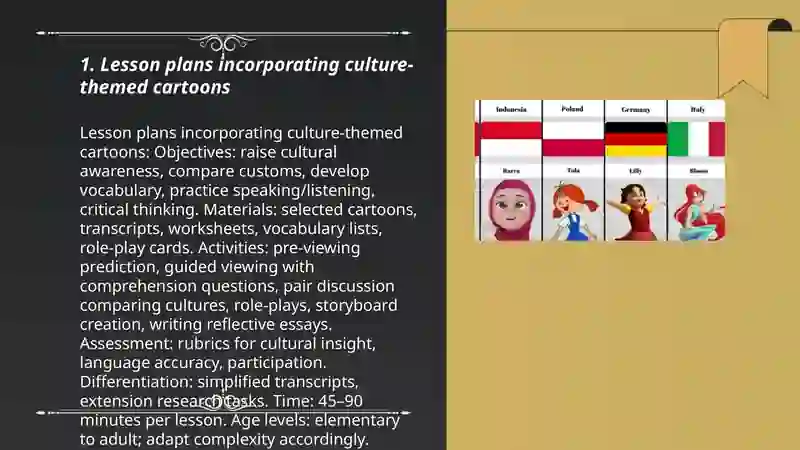 Materials for teaching culture cartoons 3