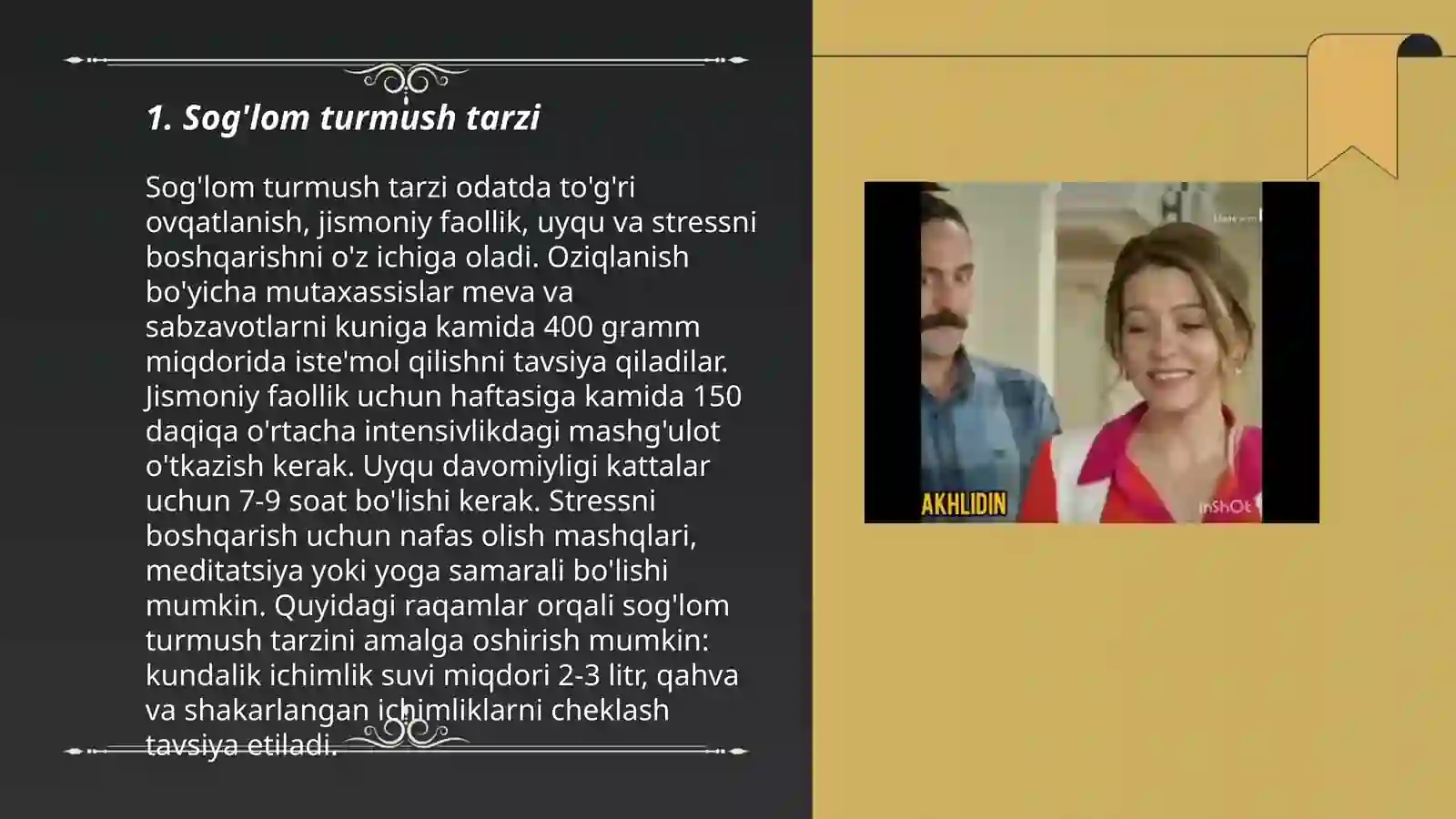 Sog'lom turmush tarzi 3
