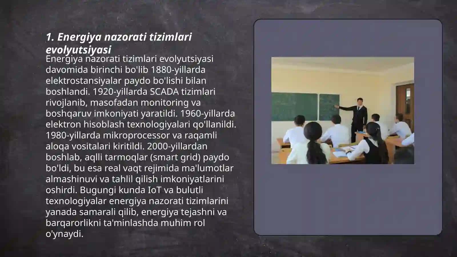 Elektir taminoti tizimida energiya nozorati va hisobning avtomatlashtrlgan tizimlarni tashkil etish 3