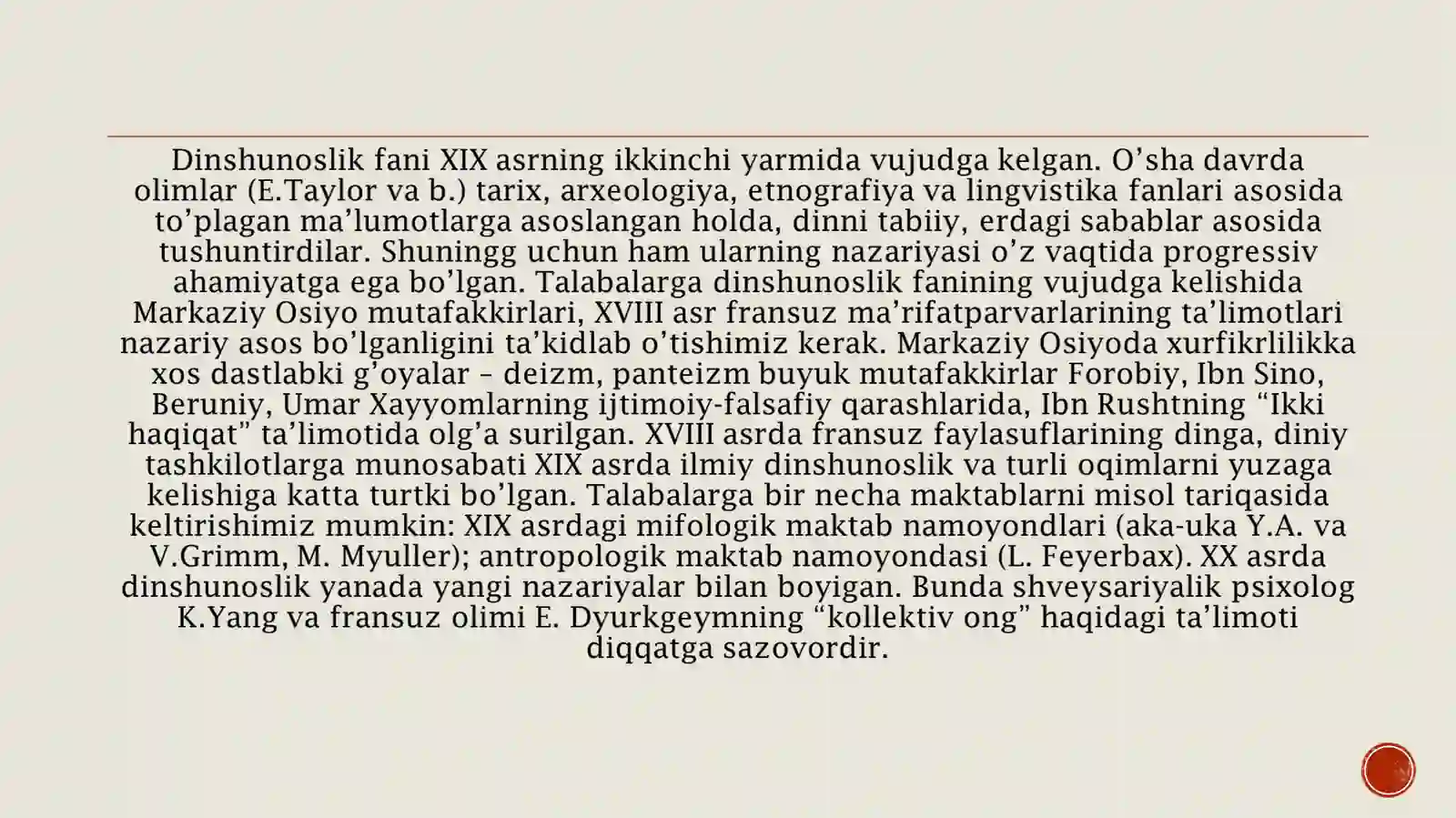 Dinshunoslik fanining predmeti 3