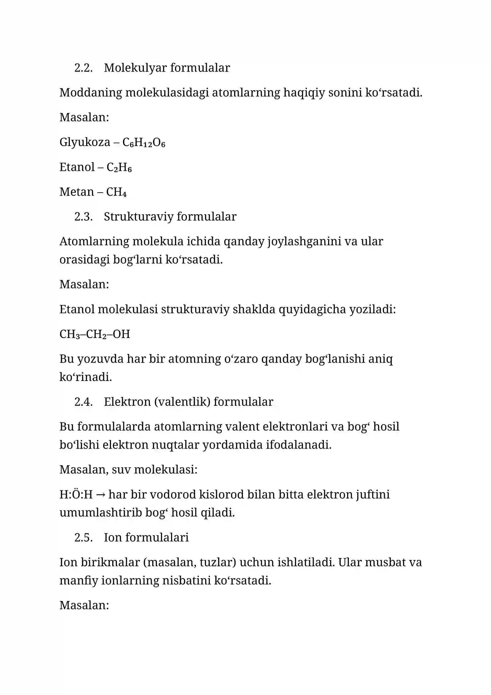 Kimyoviy formulalar 3