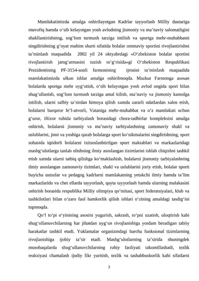 Qo‘l to‘pi sport turi o’yinida to‘pni boshqarish texnikasini o’rgatish 3