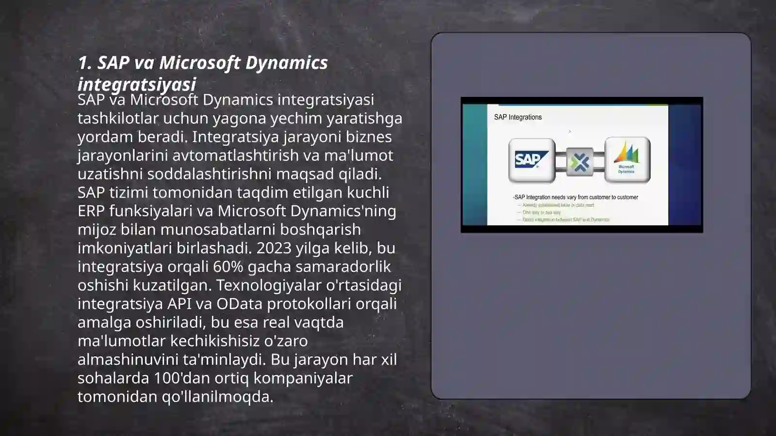 SAP va Microsoft Dynamics integratsiyasi 3
