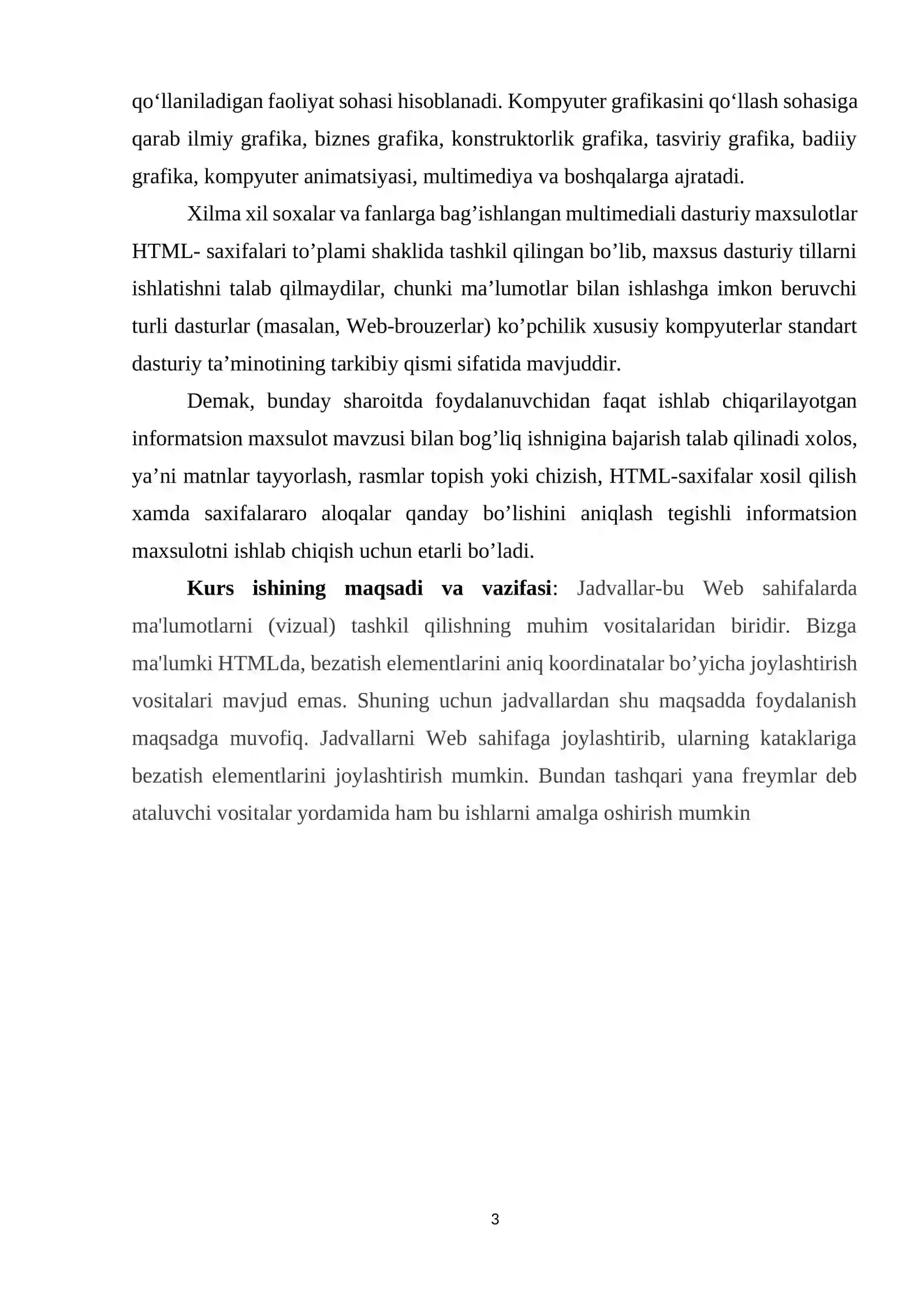 HTML JADVALLARI BILAN ISHLASH 3