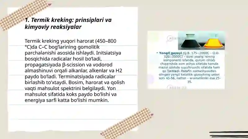 Termik va katalitik kreking 3