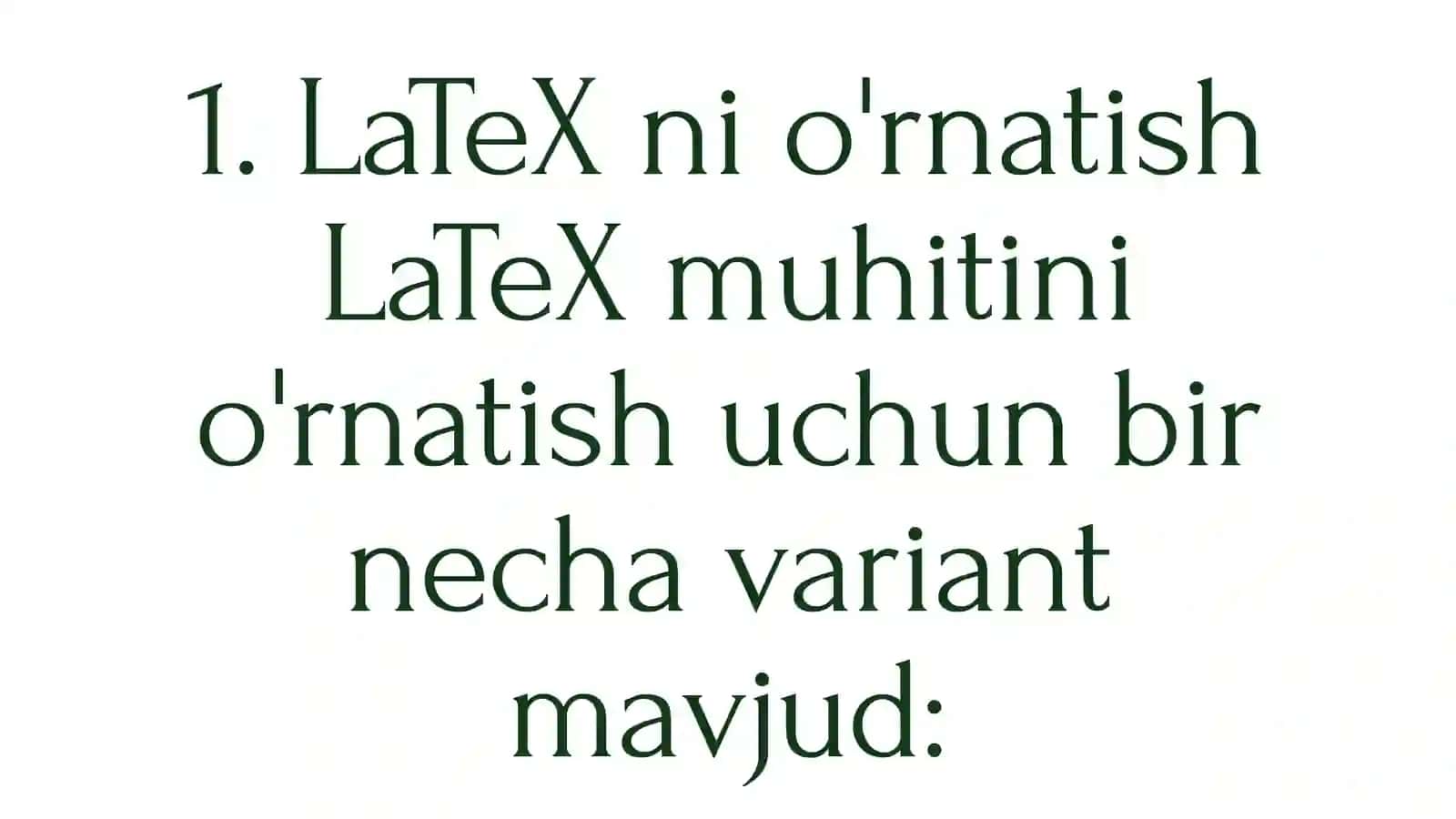 LaTeX dasturlash 3