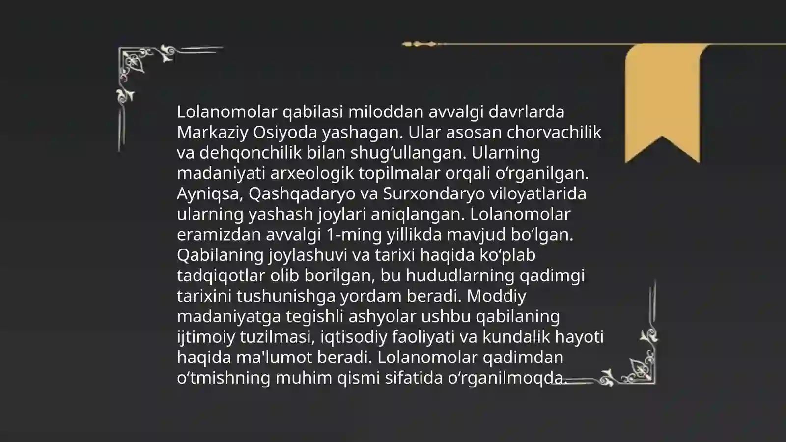 Lolanomolar qabilasi 3