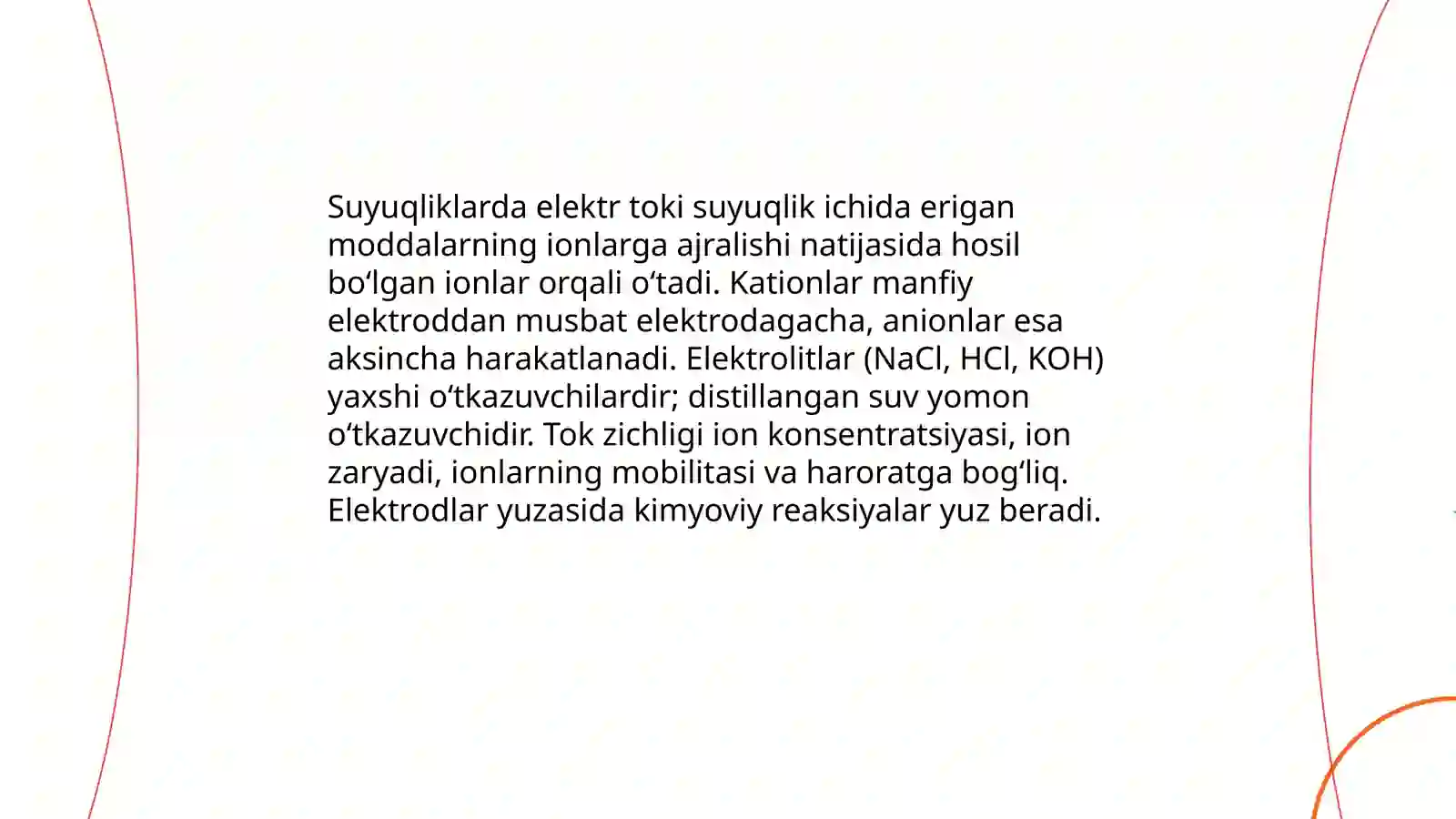 Suyuqliklarda elektr toki 3