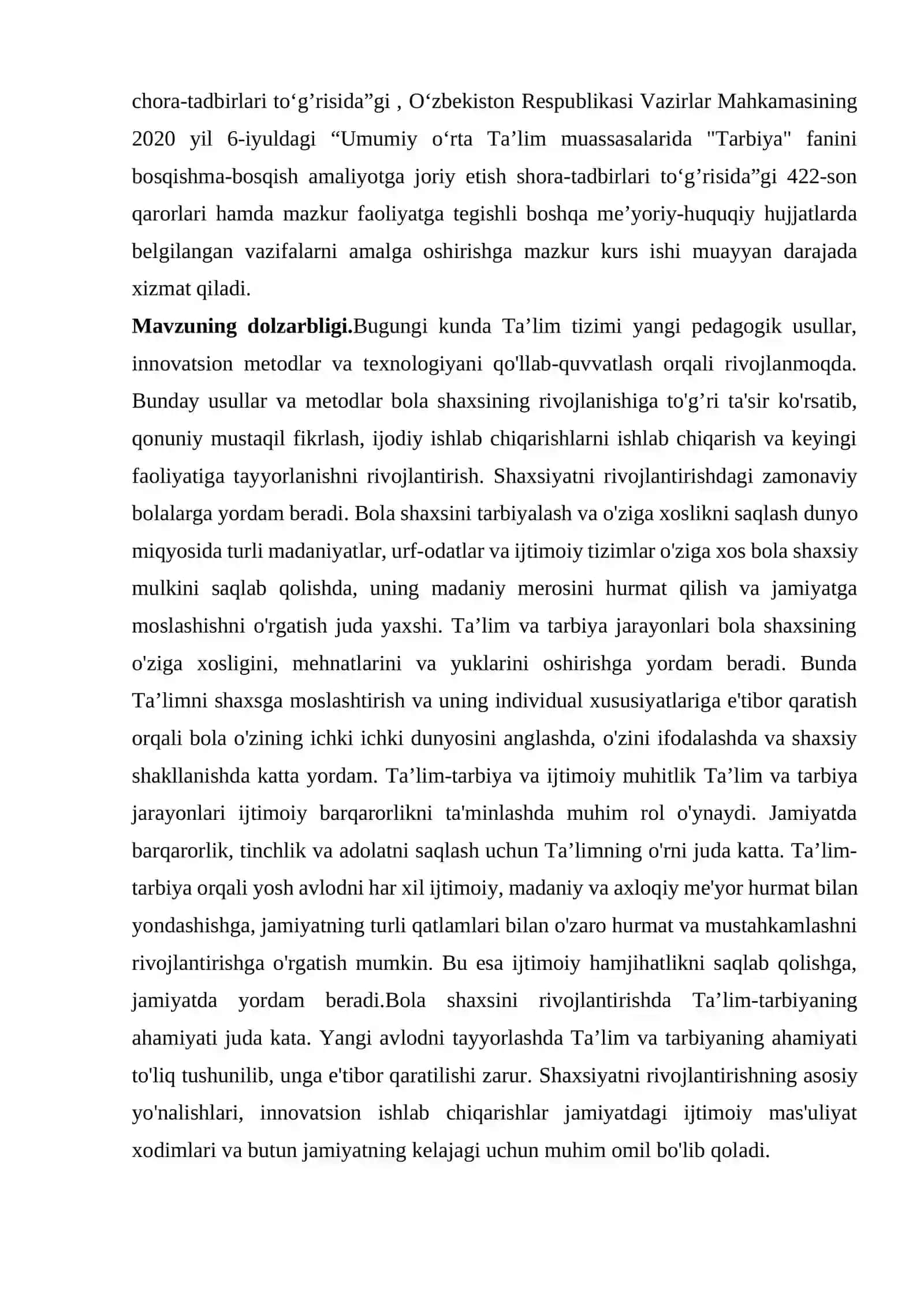 BOLA SHAXSINI RIVOJLANTIRISHDA TA`LIM-TARBIYANING AHAMIYATI 3