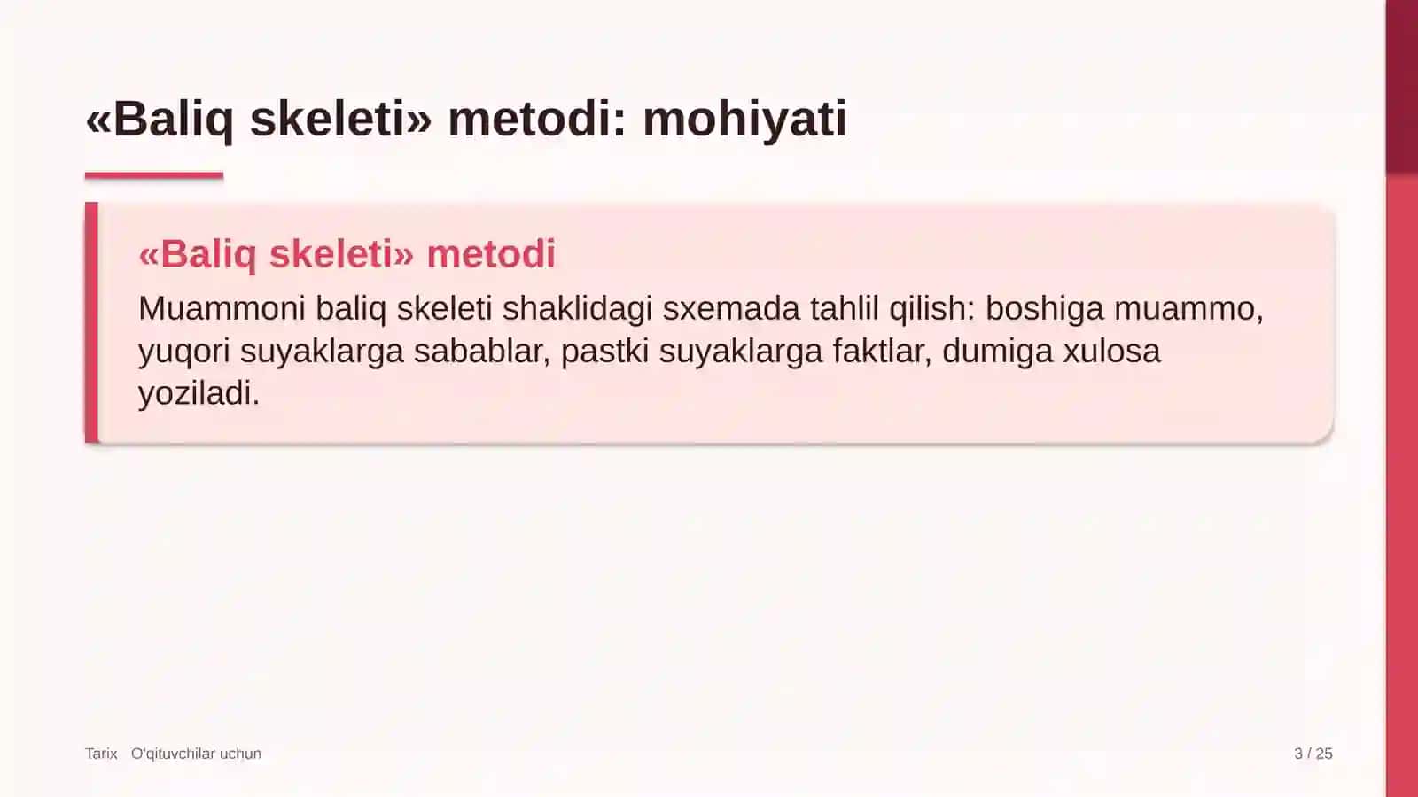 tarix darslarida baliq skeleti metodidan foydalanish 7597 3