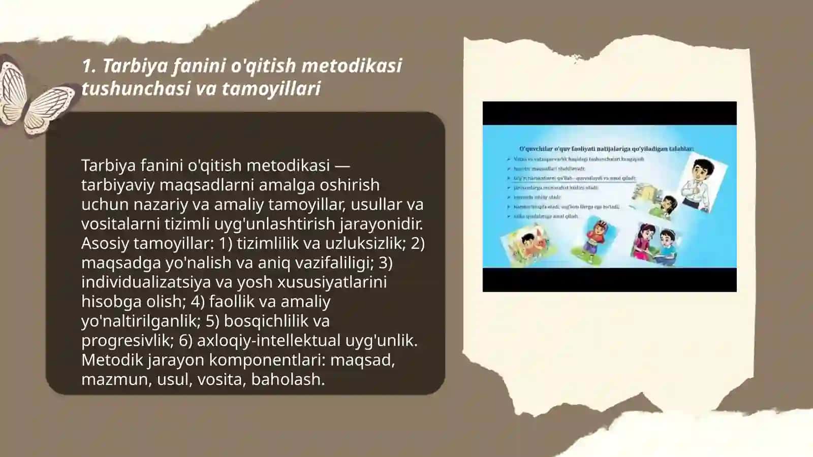 Tarbiya fanini o'qitish metodikasi 3