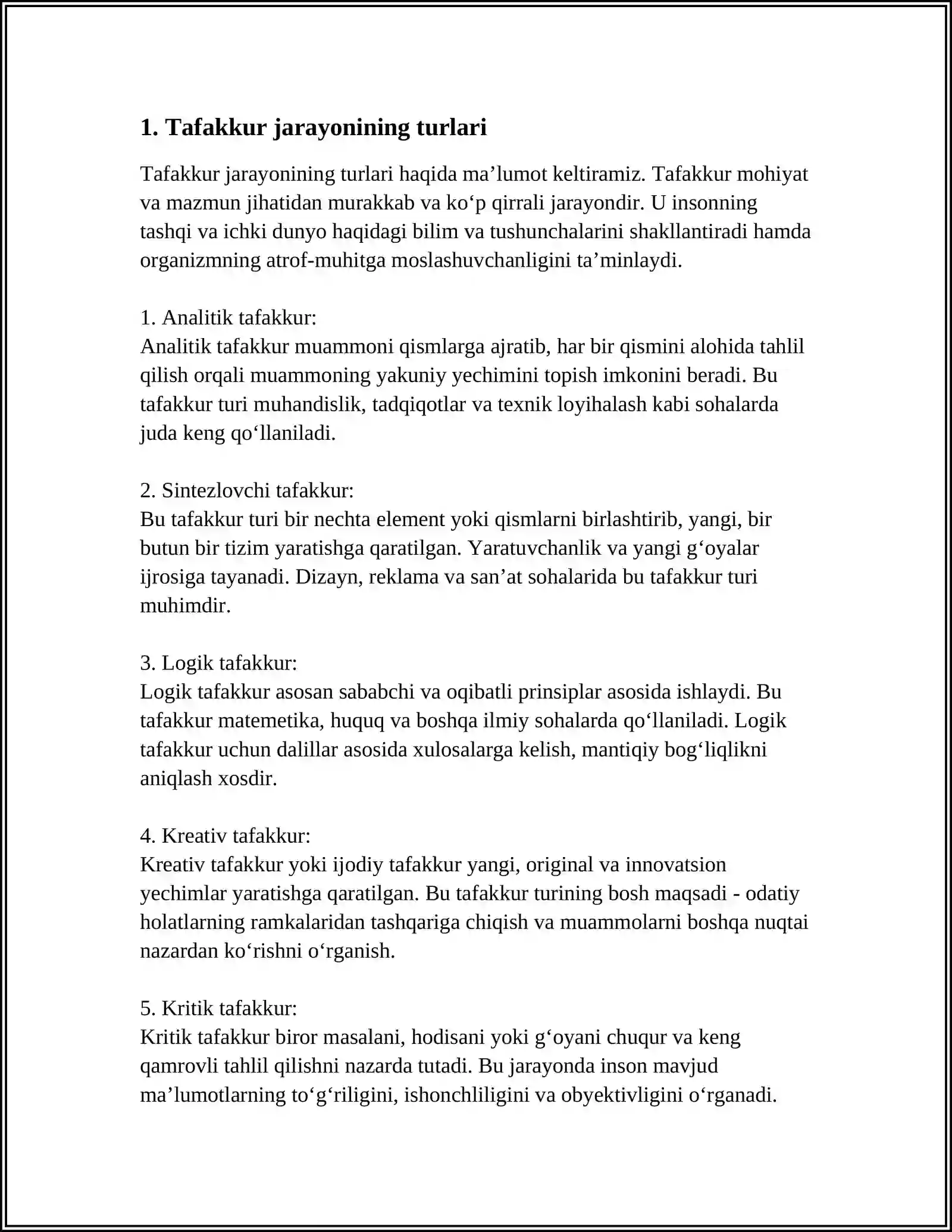 PEDAGOGIK TAFAKKUR. PEDAGOGIK IJODKORLIK 3