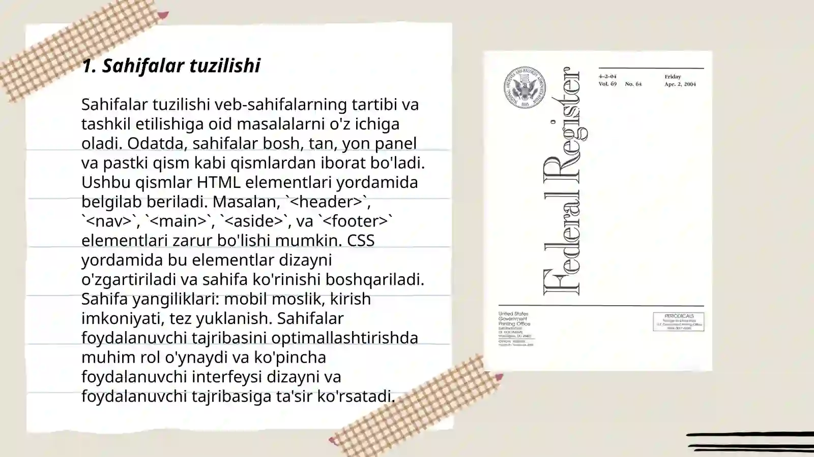 Sahifalar tuzilishi 3