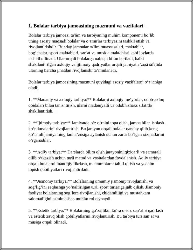 BOLALAR TARBIYA JAMOASI YAXLIT PEDAGOGIK JARAYONNING ASOSIY SHAKLI 3