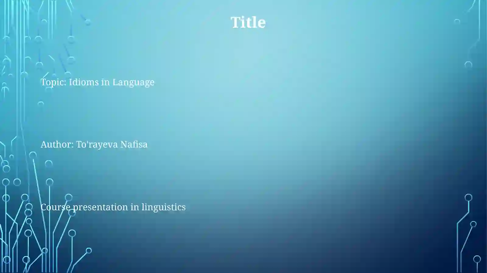 Idioms in Language 3