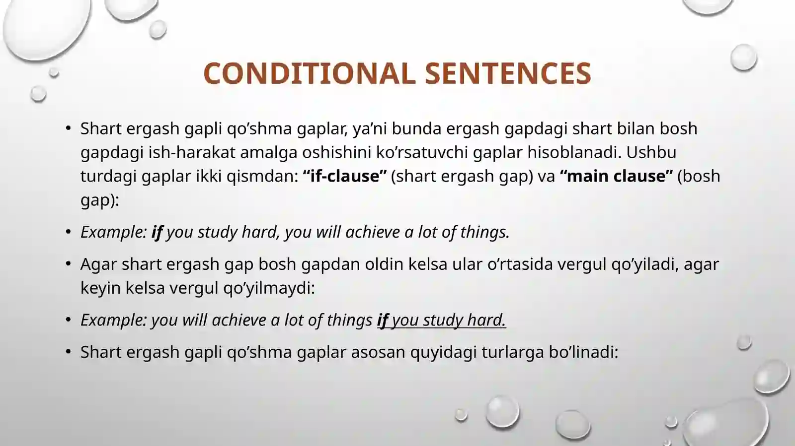 CONDITIONALS 3
