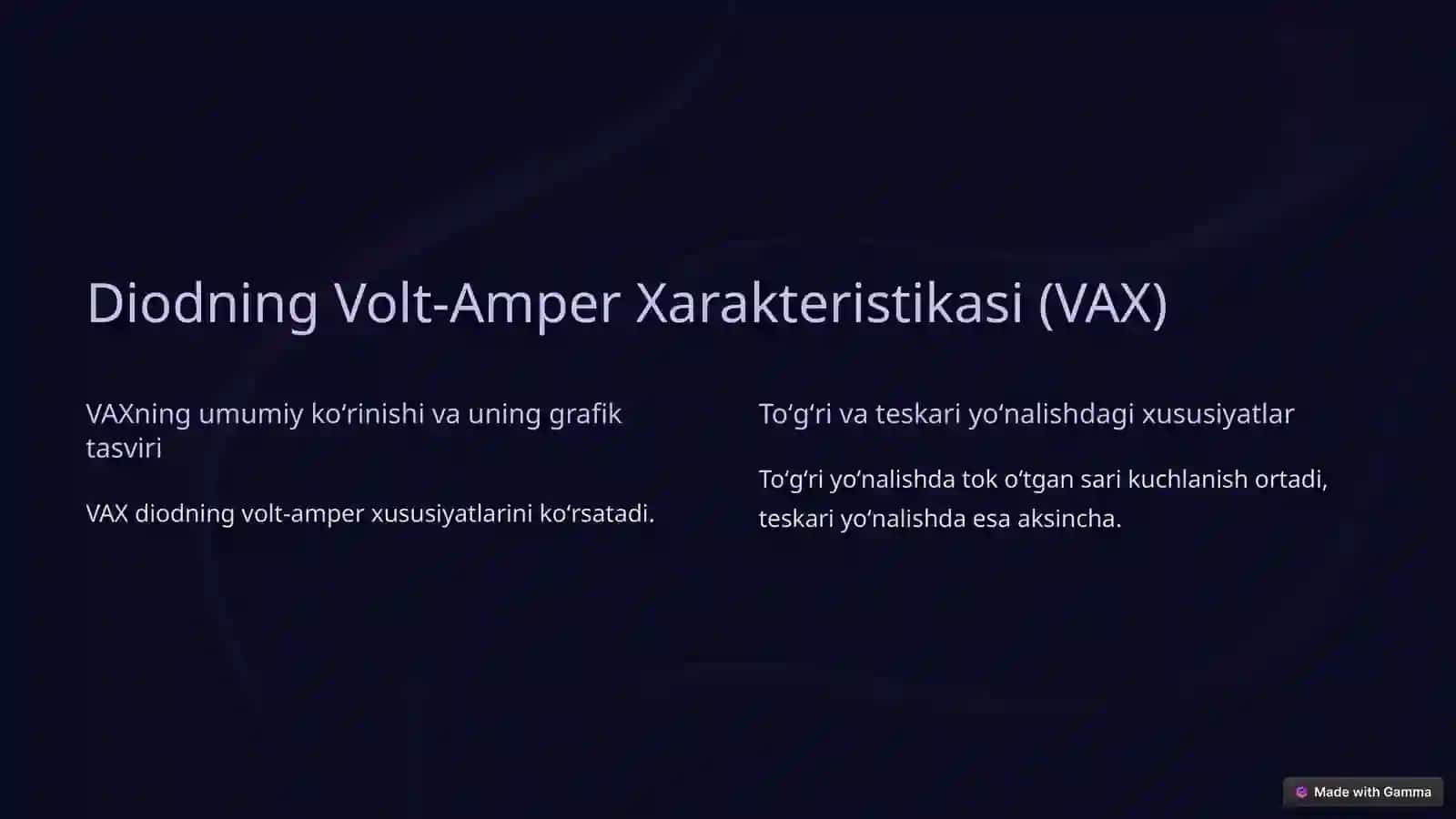 Diodning Volt-Amper Xarakteristikalari, Fotooʻtkazuvchanlik va Fotodiodlar 3