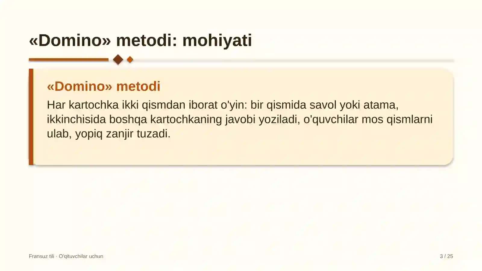 fransuz tili darslarida domino metodidan foydalanish 7742 3