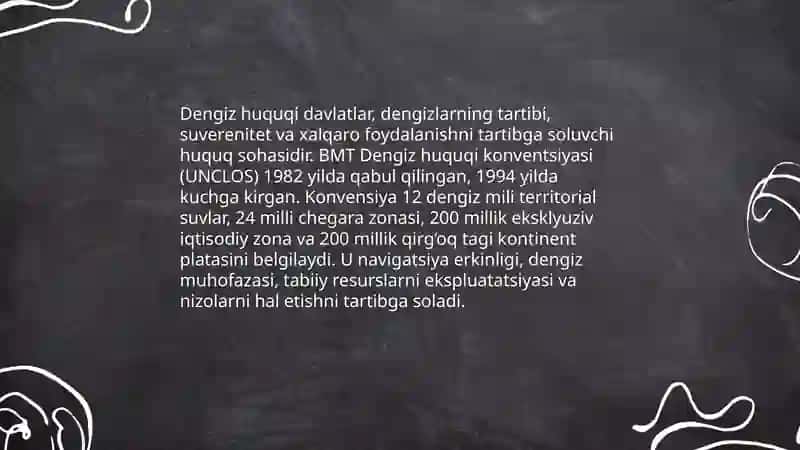 Dengiz huquqi.BMT Dengiz huquqi konventsiyasi asoslari 3