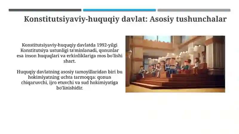 Konstitutsiyaviy-huquqiy davlat: Asosiy tushunchalar va tamoyillar 3