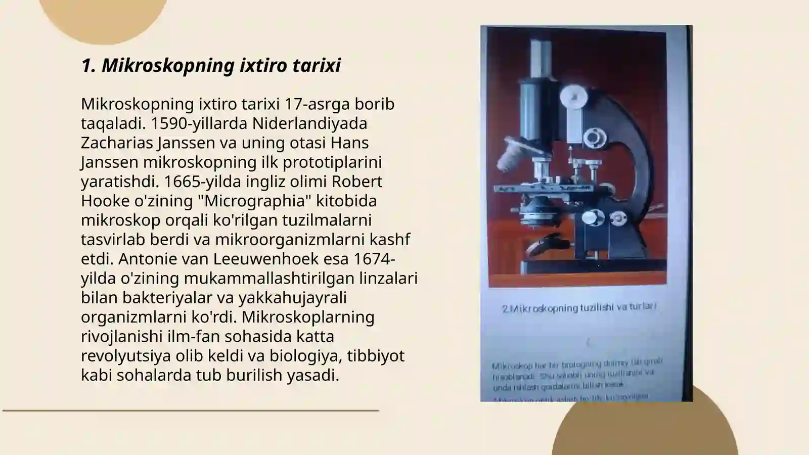Mikroskopning ixtiro tarixi 3
