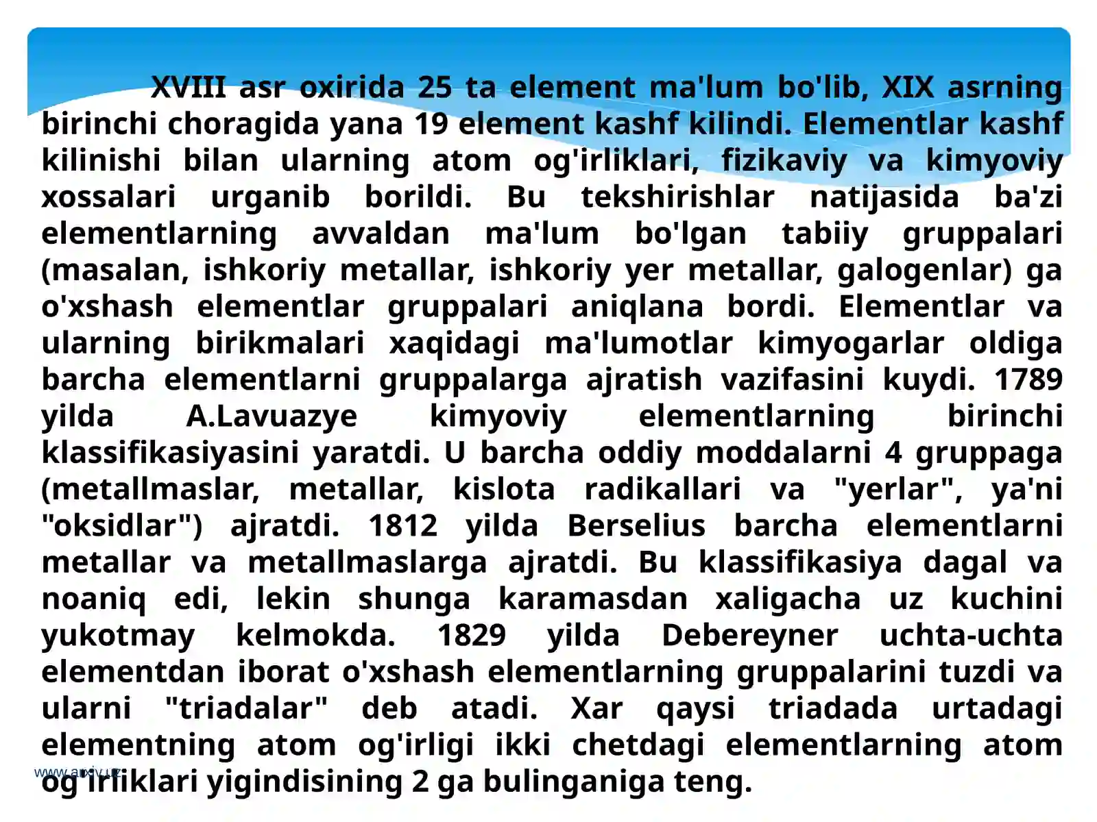 Kimyoviy Elementlarning Davriy Qonuni 3