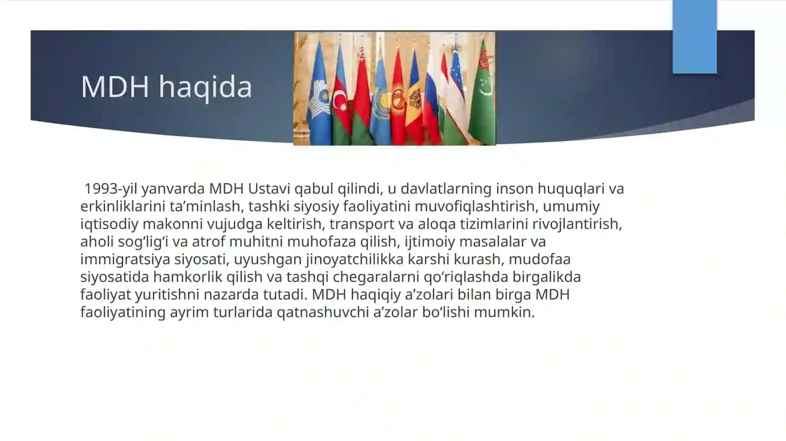 Mustaqil davlatlar hamdo'stligi (MDH) 3