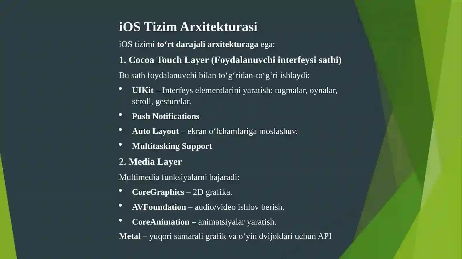 iOS Mobil Operatsion Tizim 3