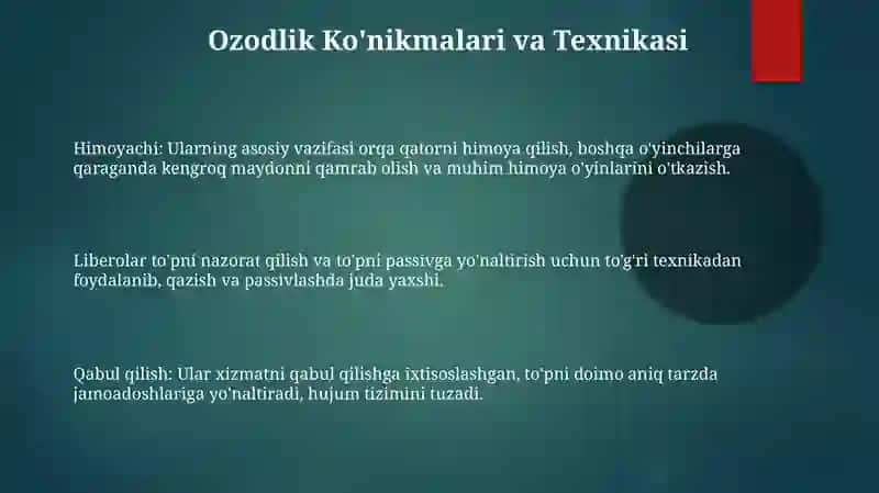 Voleybol o’yinidagi libero o’yinchi vazifasi 3