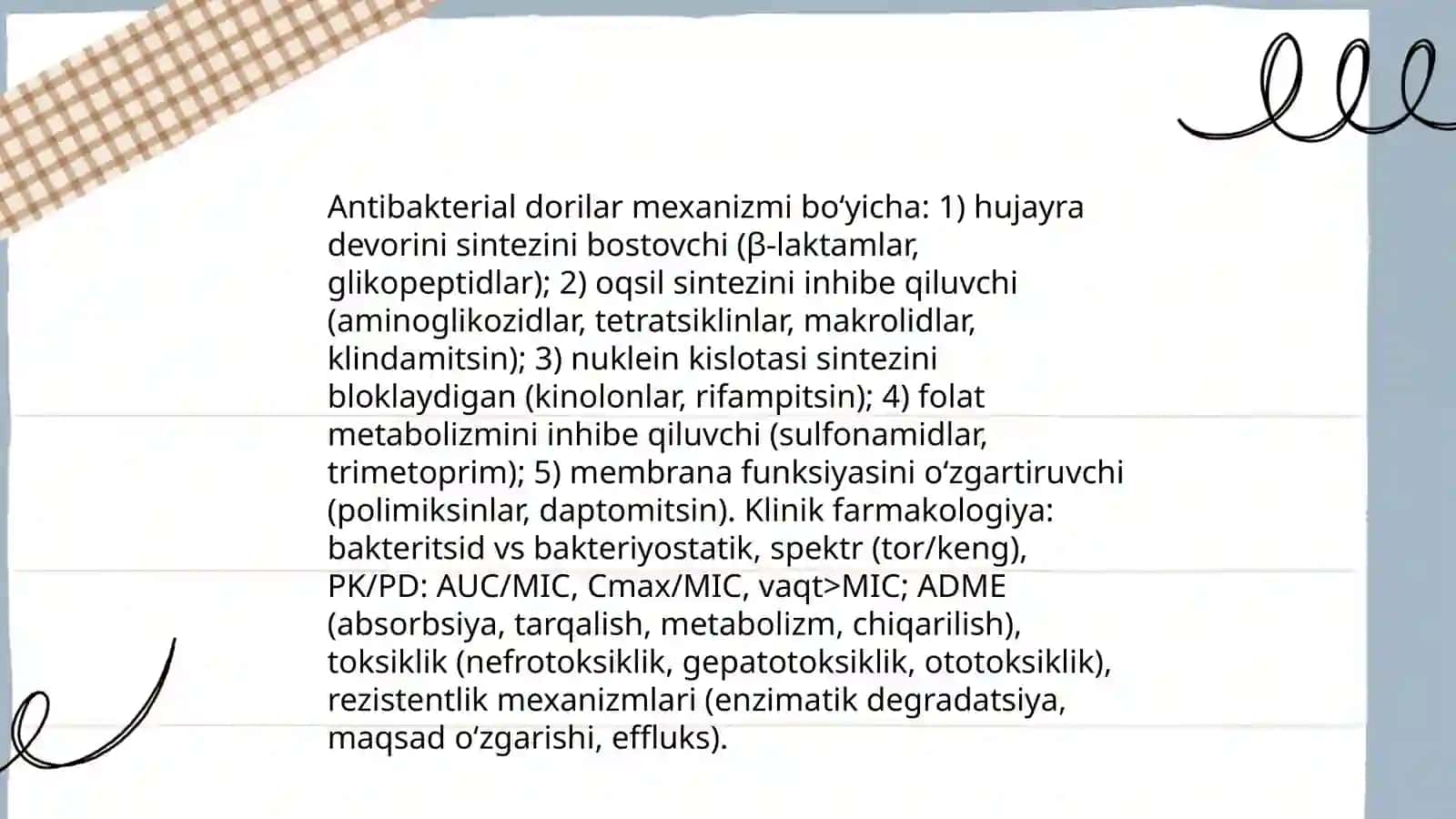 Antibakterial dori vositalarining klinik farmakologiyasi 3