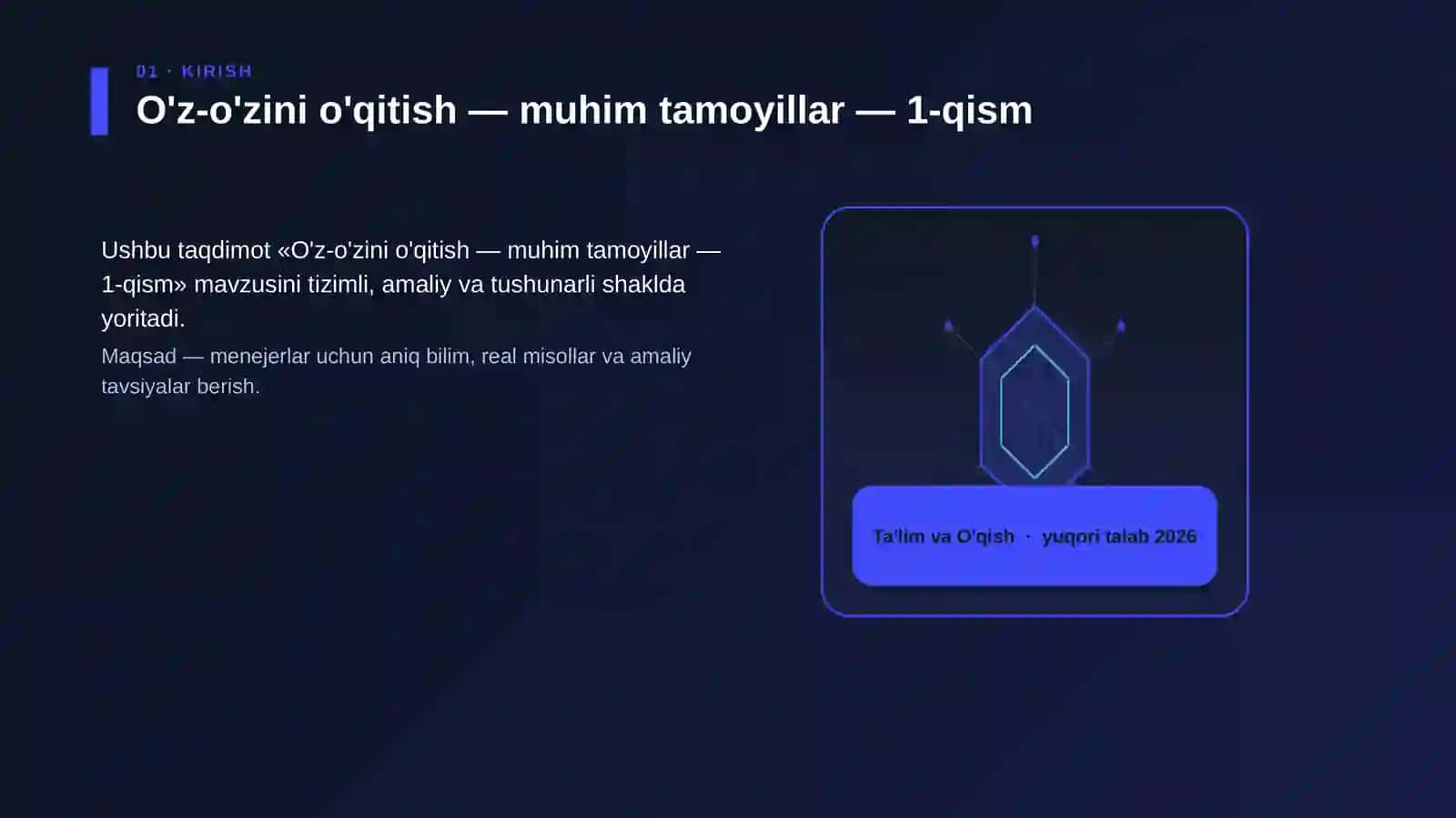 O'z-o'zini o'qitish — muhim tamoyillar — 1-qism 3