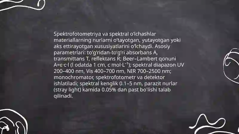 Optik oʻlchashlar 3