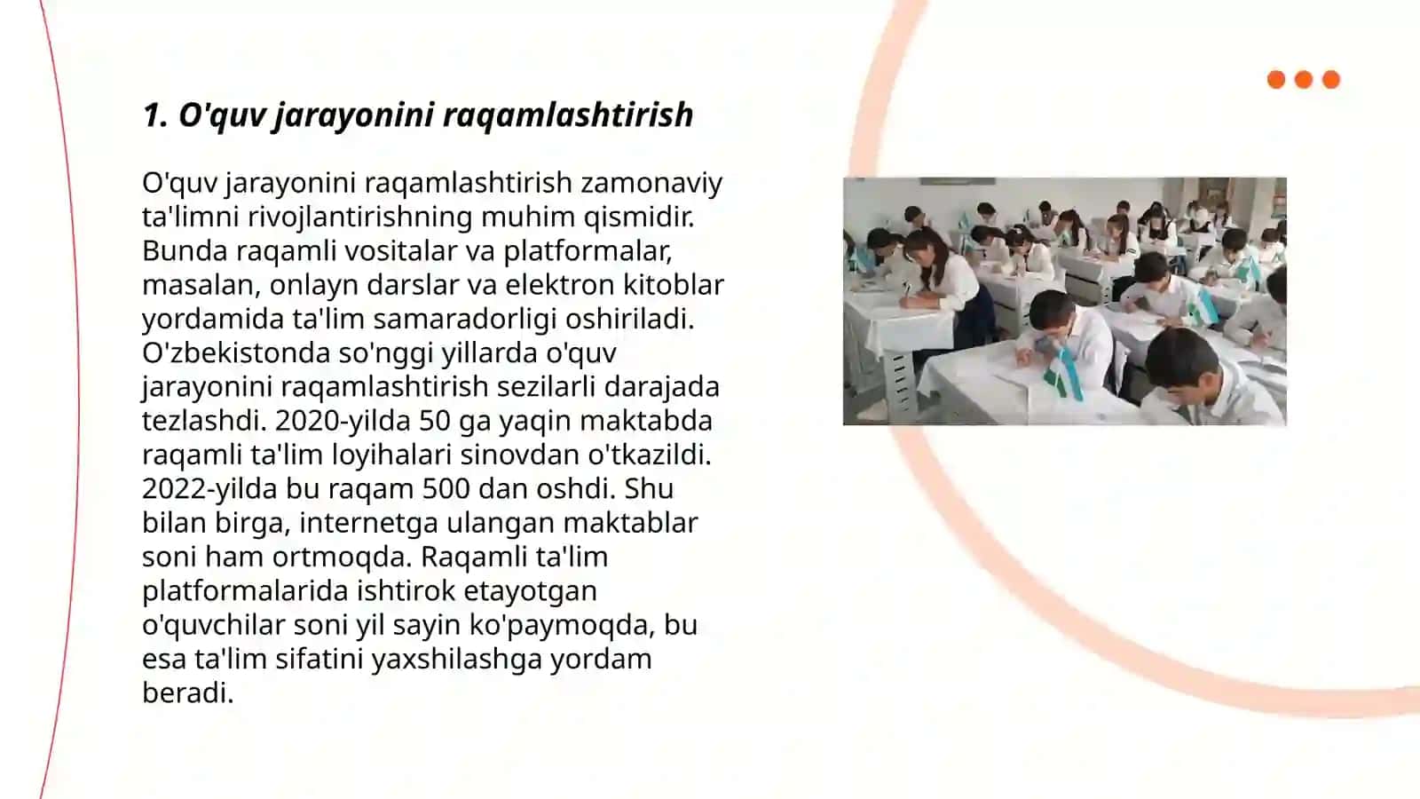 Umumta'lim maktablarida o'quvchilar bilimini baholash jarayonini raqamlashtirish va ta'lim jarayonida shaffoflikni ta'minlash to'g'risida 3
