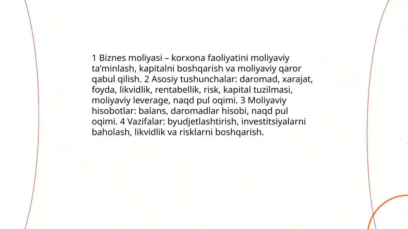Biznes moliyasiga kirish 3