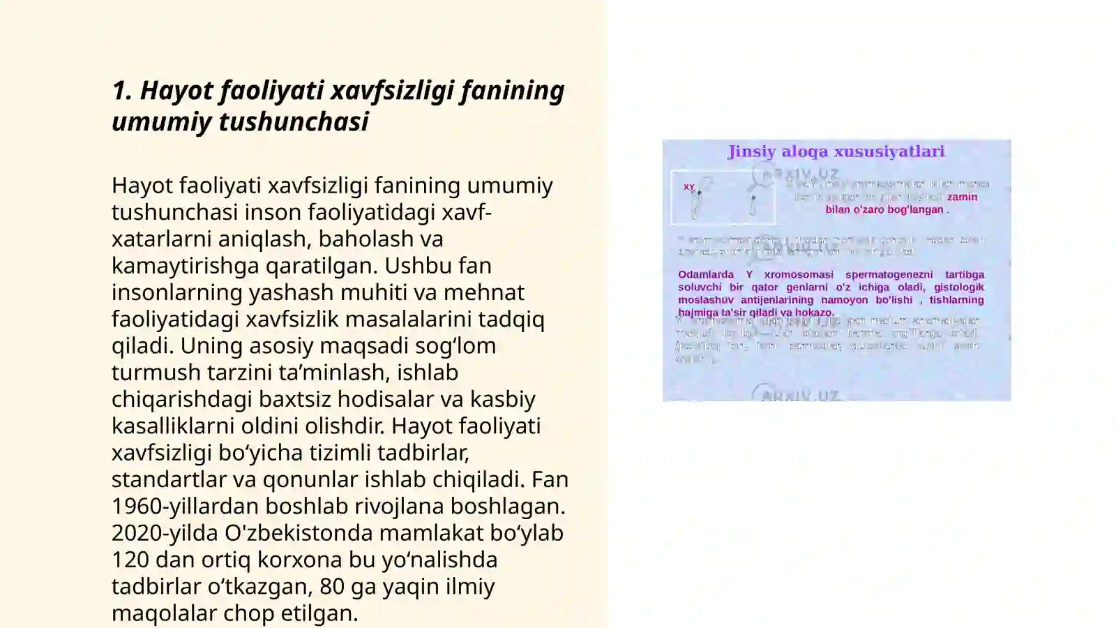 Hayot faoliyati xavfsizligi fanining umumiy tushunchasi 3