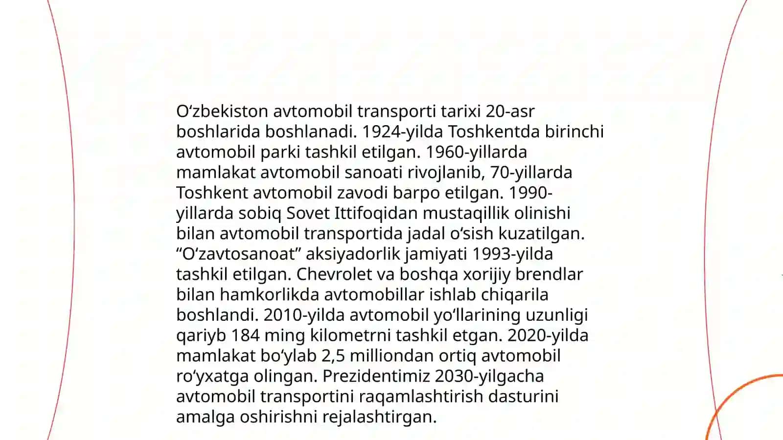O‘zbekistonda avtomobil transportida yuk va yo'lovchilar tashish ko'rsatkichlari 3