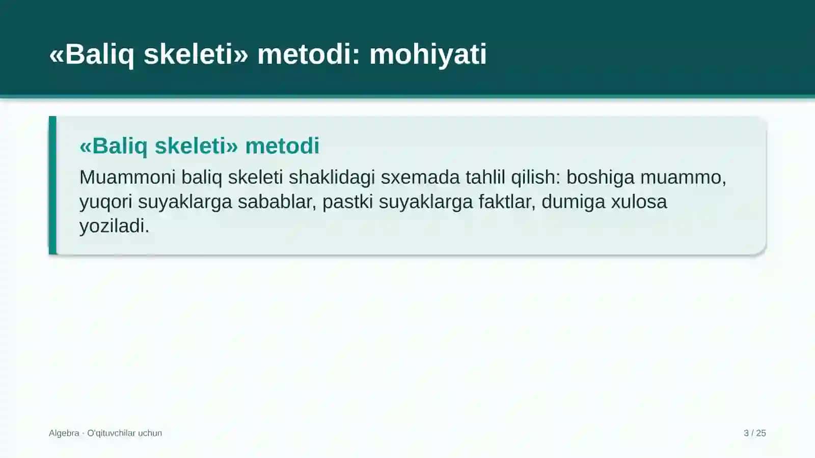 algebra darslarida baliq skeleti metodidan foydalanish 6505 3