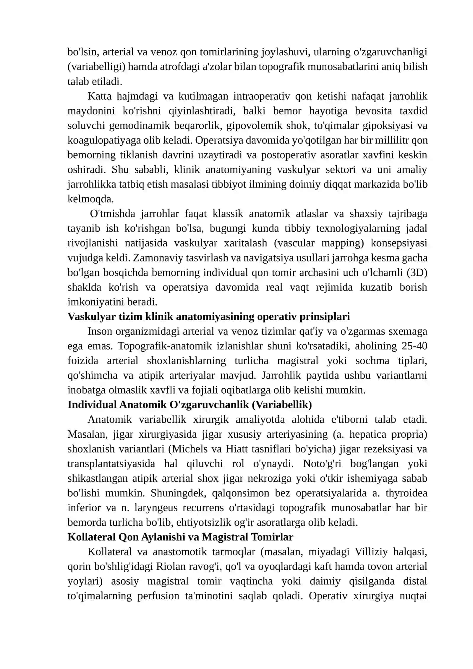 VASKULYAR TIZIM ANATOMIYASI: QON KETISHINI MINIMALLASHTIRISH 3
